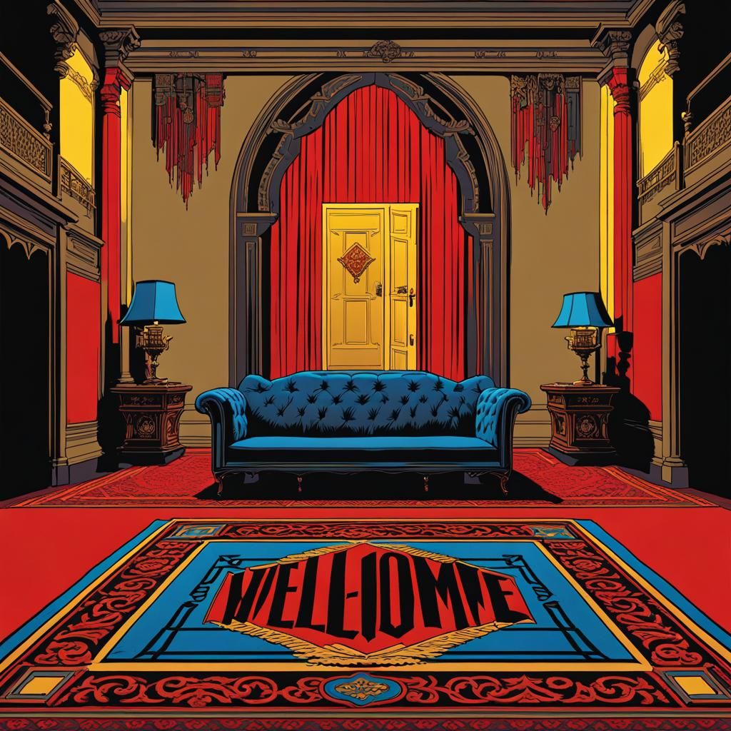 Dracula and Lisa at the Inn: Comic Art