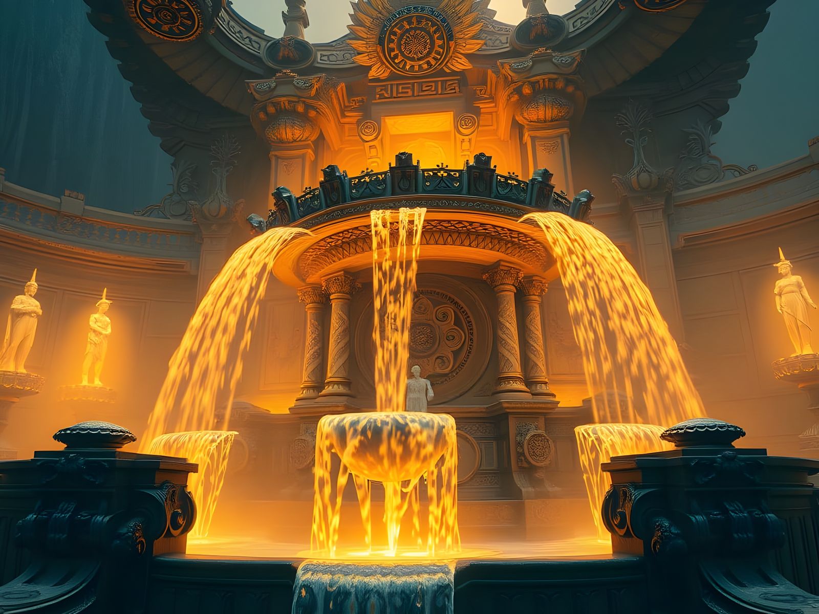 The great fountain of Vulcan, the blacksmith god