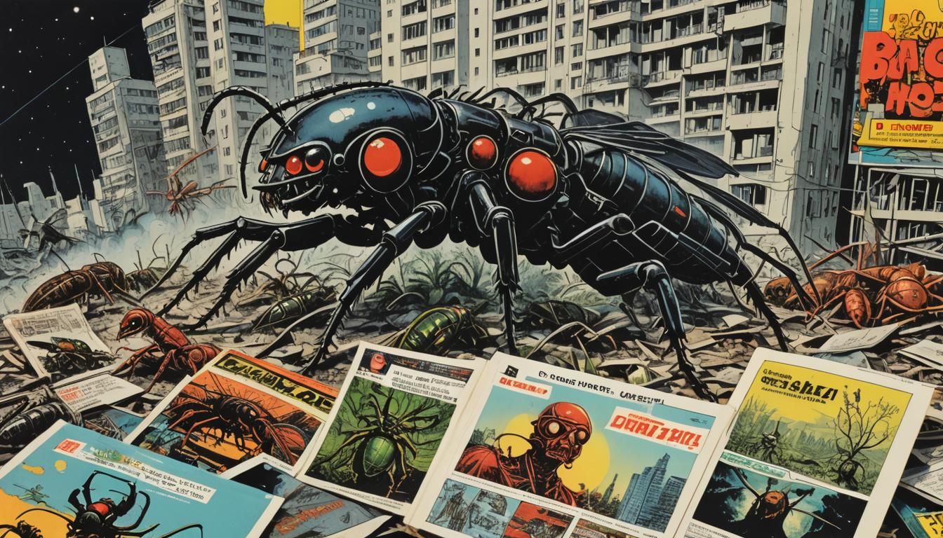 Surreal Chernobyl Comic Book Art in Polish Style