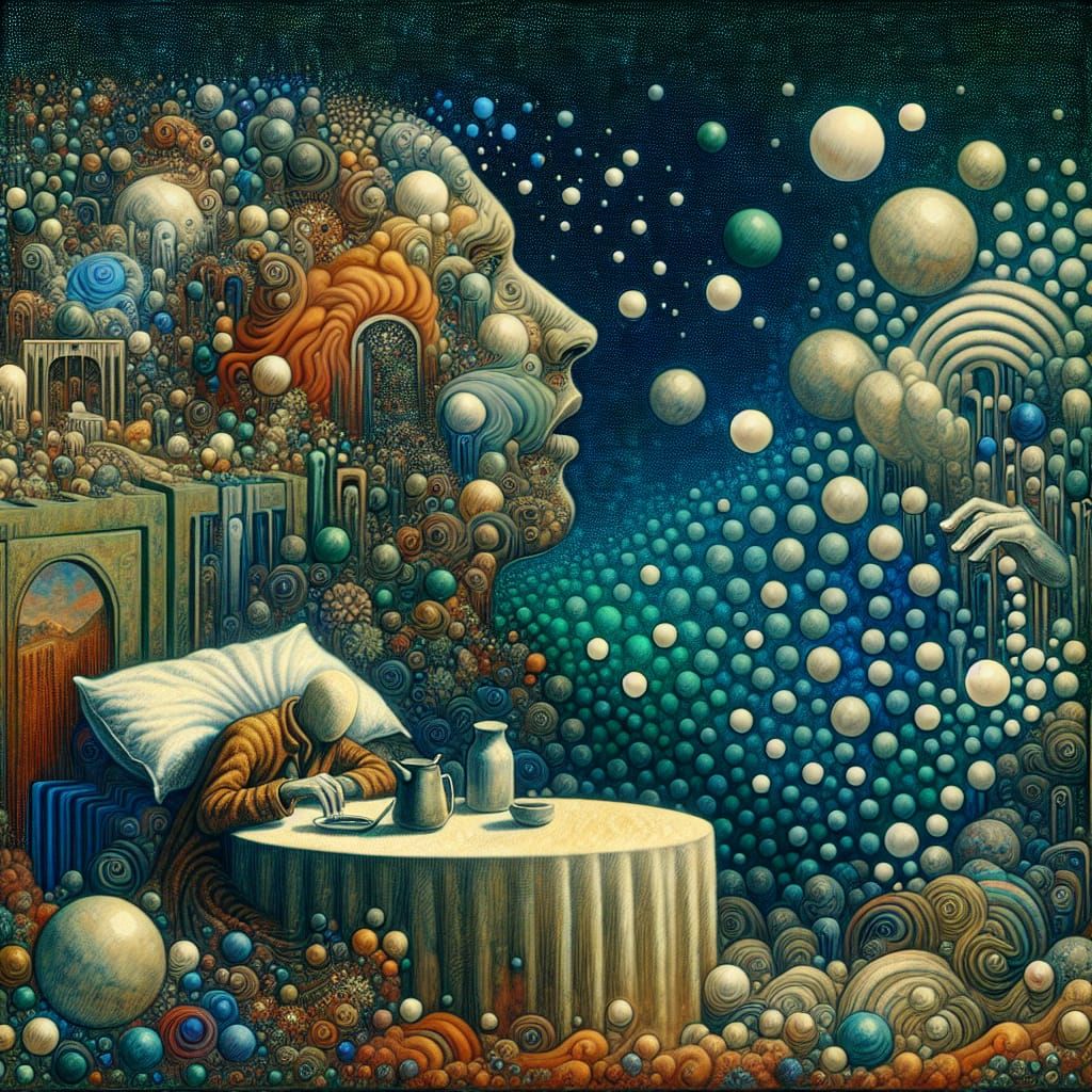 Surreal Melting Scene Inspired by Oil on Canvas Art