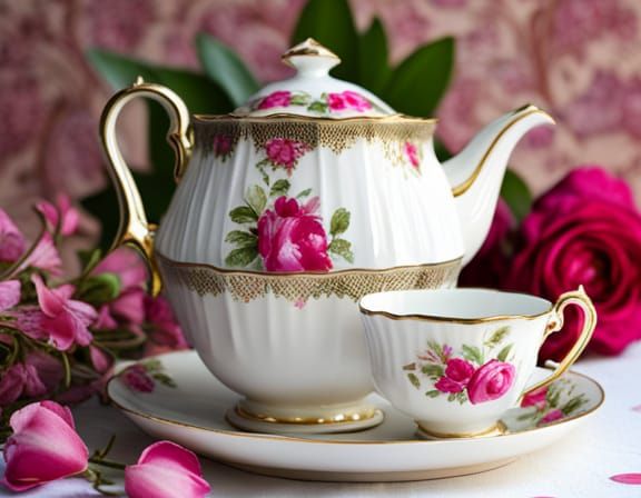 Elegant Vintage Tea Set