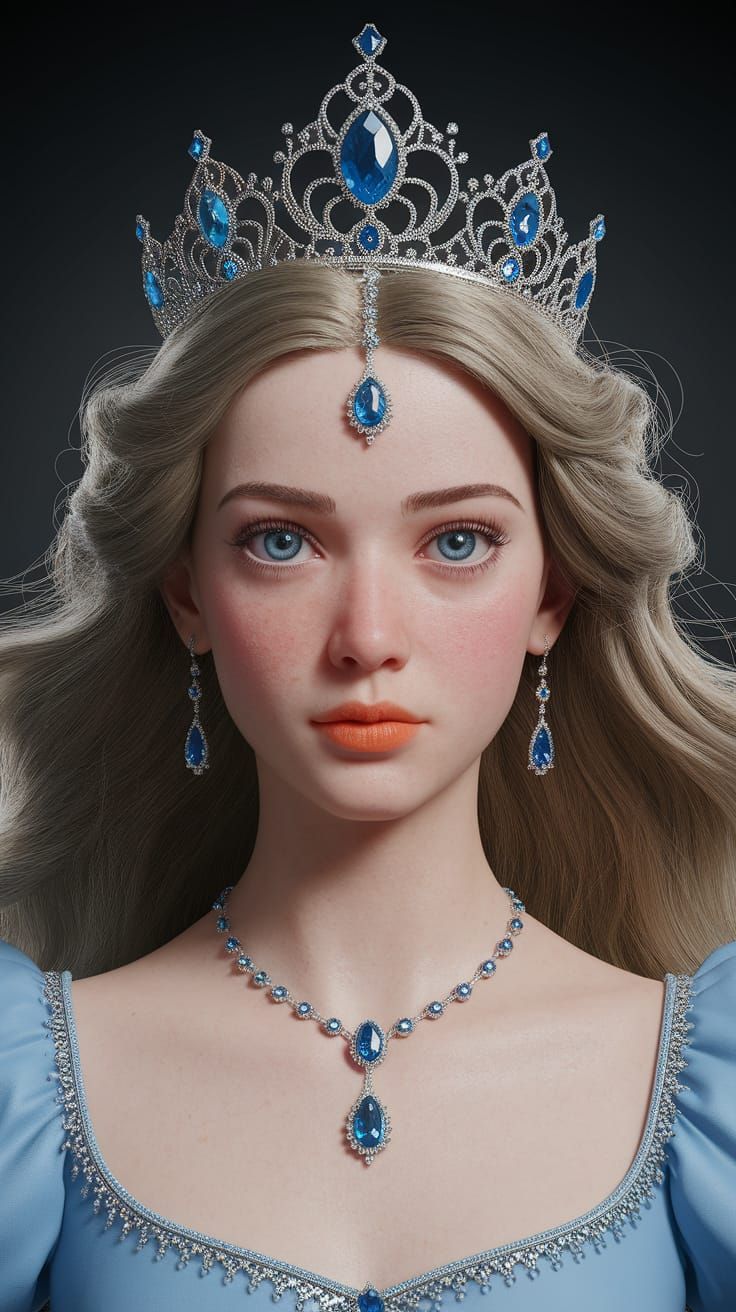 Regal Fantasy Princess in Ornate Attire