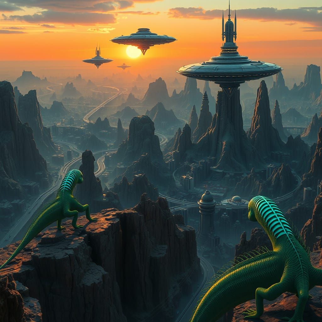 Fractured Metropolis on Alien World