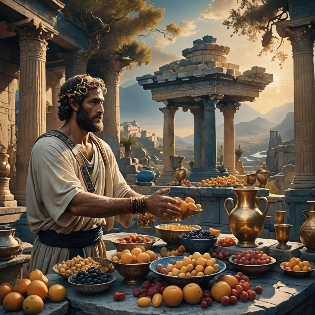 Tantalus Reaching for Fruit: A Greek Myth