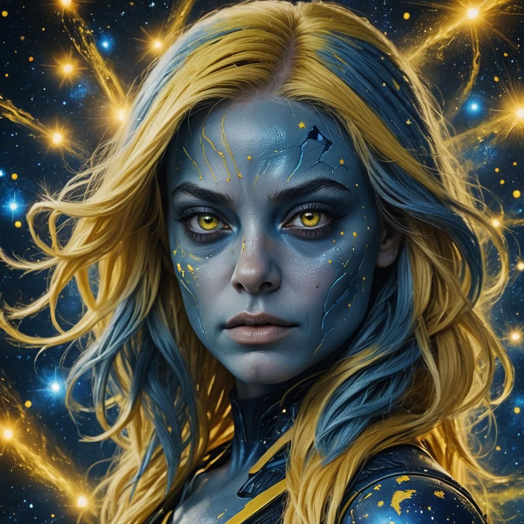 Alien Mila Kunis Portrait in Photorealistic CGI