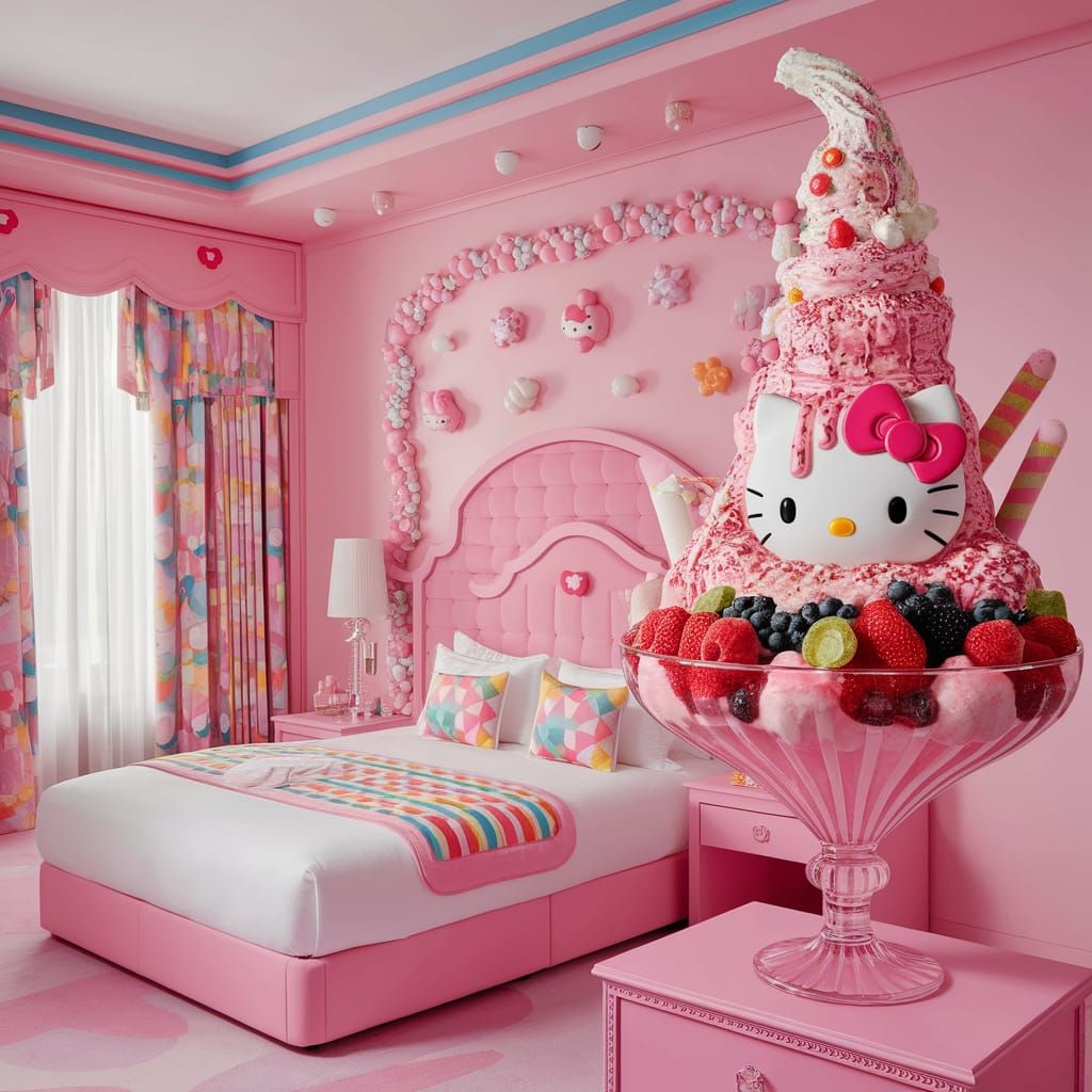 Hello Kitty Themed Plaza Hotel Suite in Kawaii Style