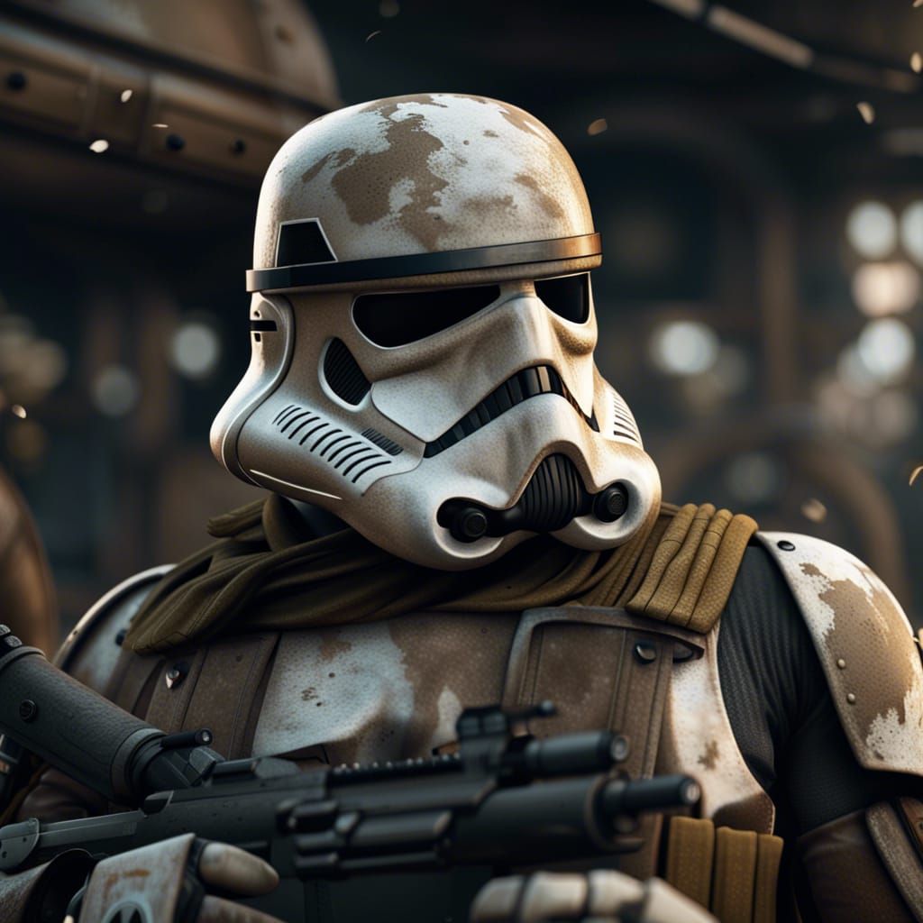 Stormtrooper in WW2 Fatigues: Detailed Matte Painting