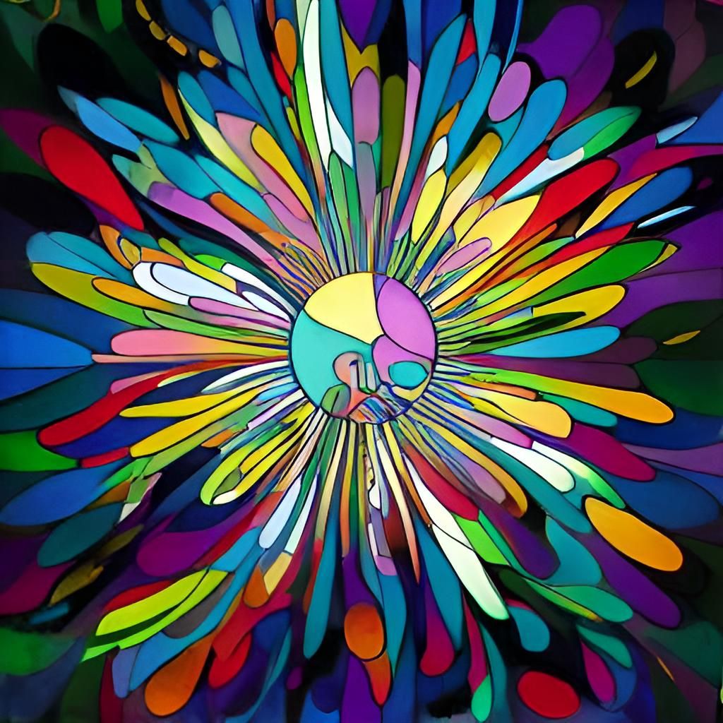 Kaleidoscopic River of Time in Graphic Design