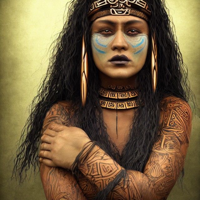 Hine-nui-te-pō the maori Polynesian Goddess of death. Digital illustration, digital painting, 8k resolution detailed 3D ...