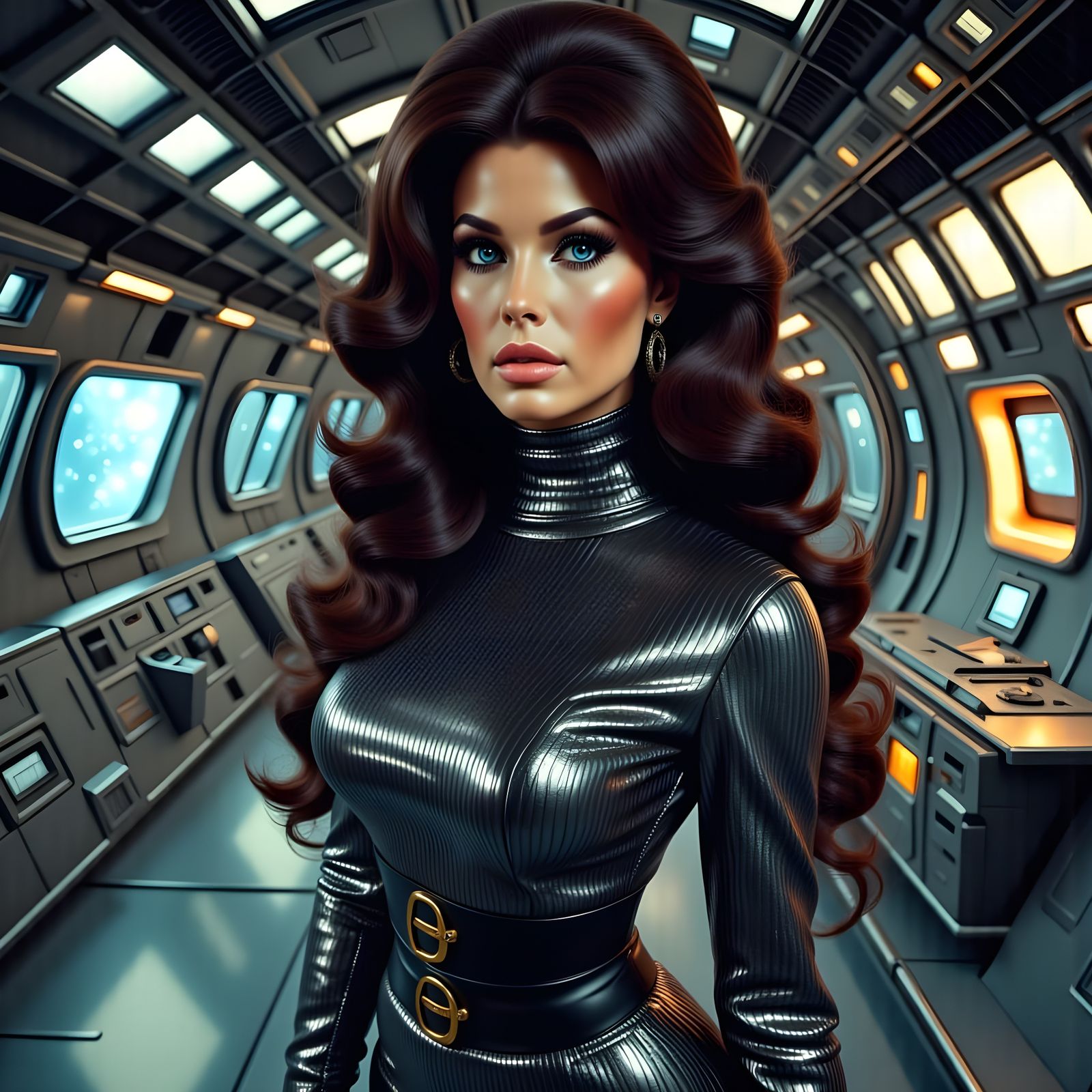 Retro-Futuristic Space Ballroom Beauty