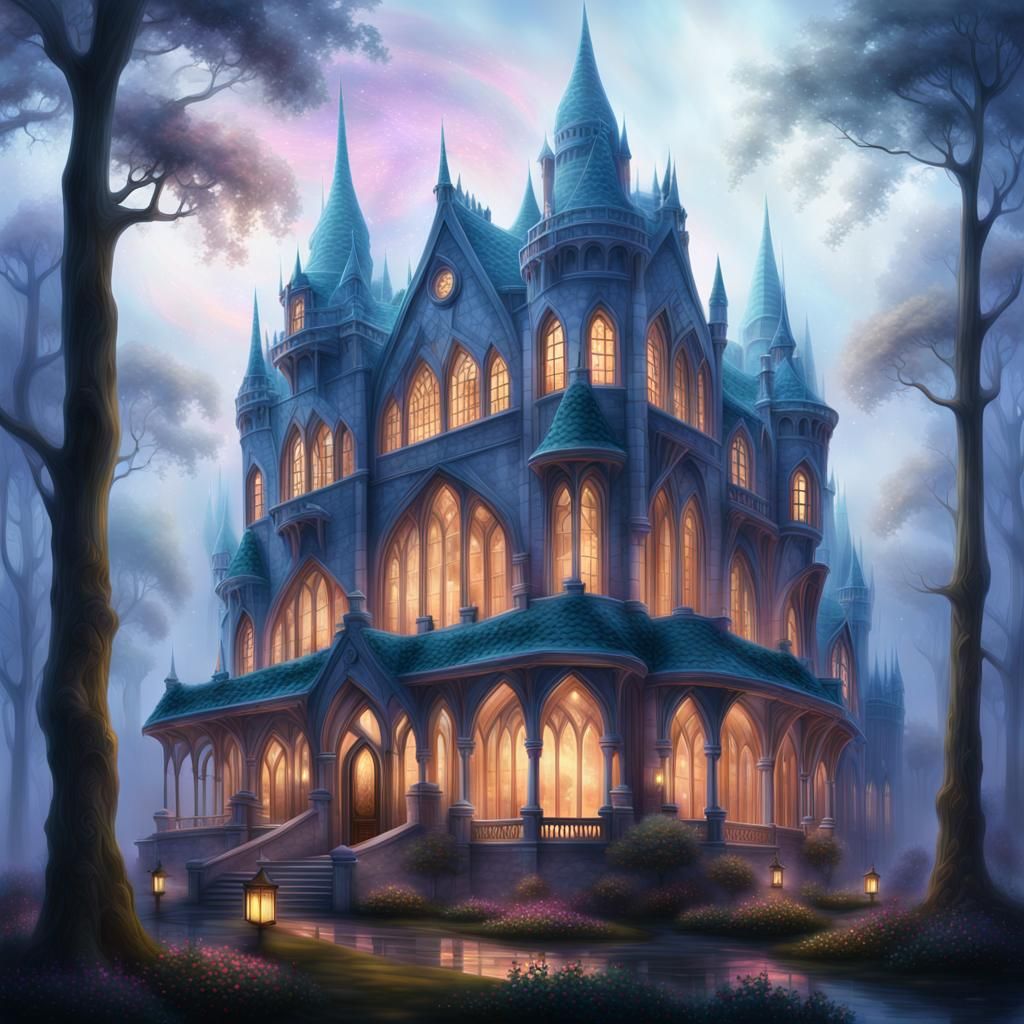 Fantasy Architecture: Modern Building in Digital Painting