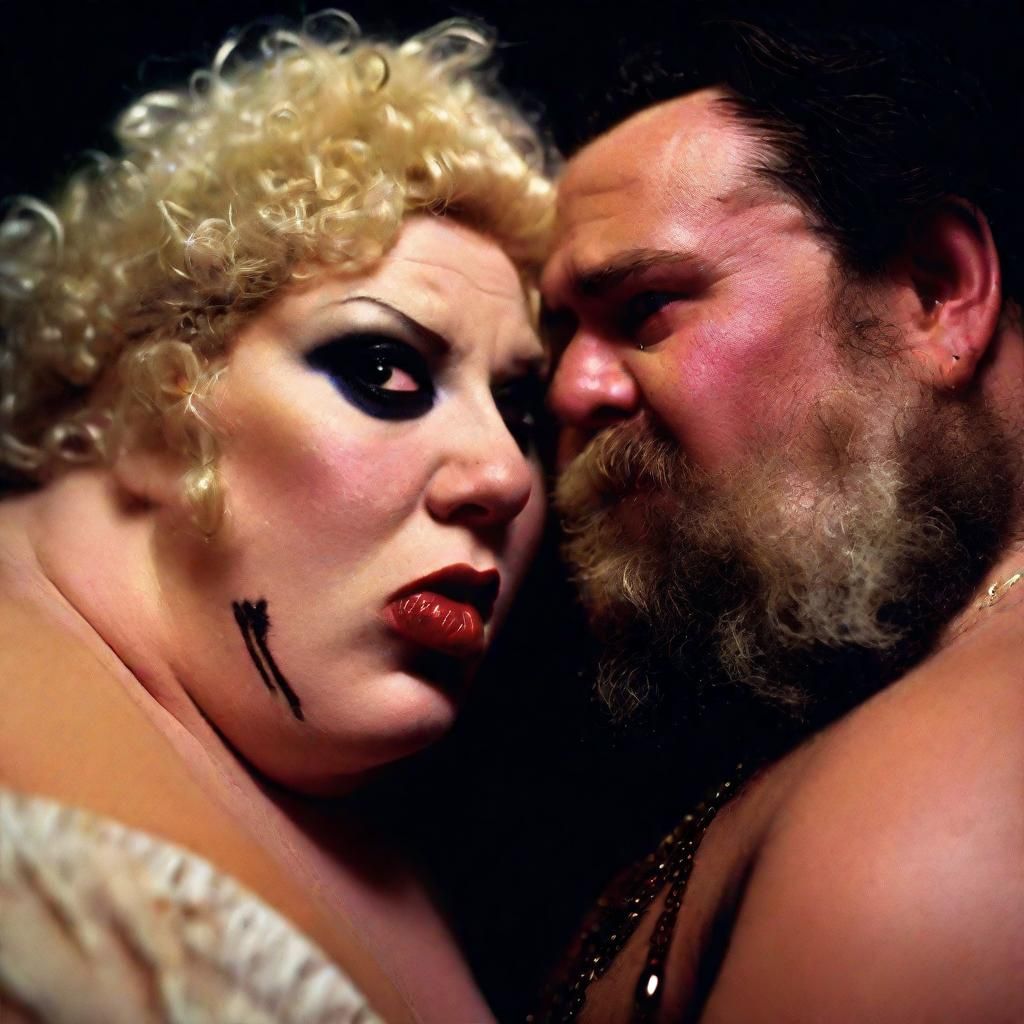 Intense Fight Scene with Grotesque Details