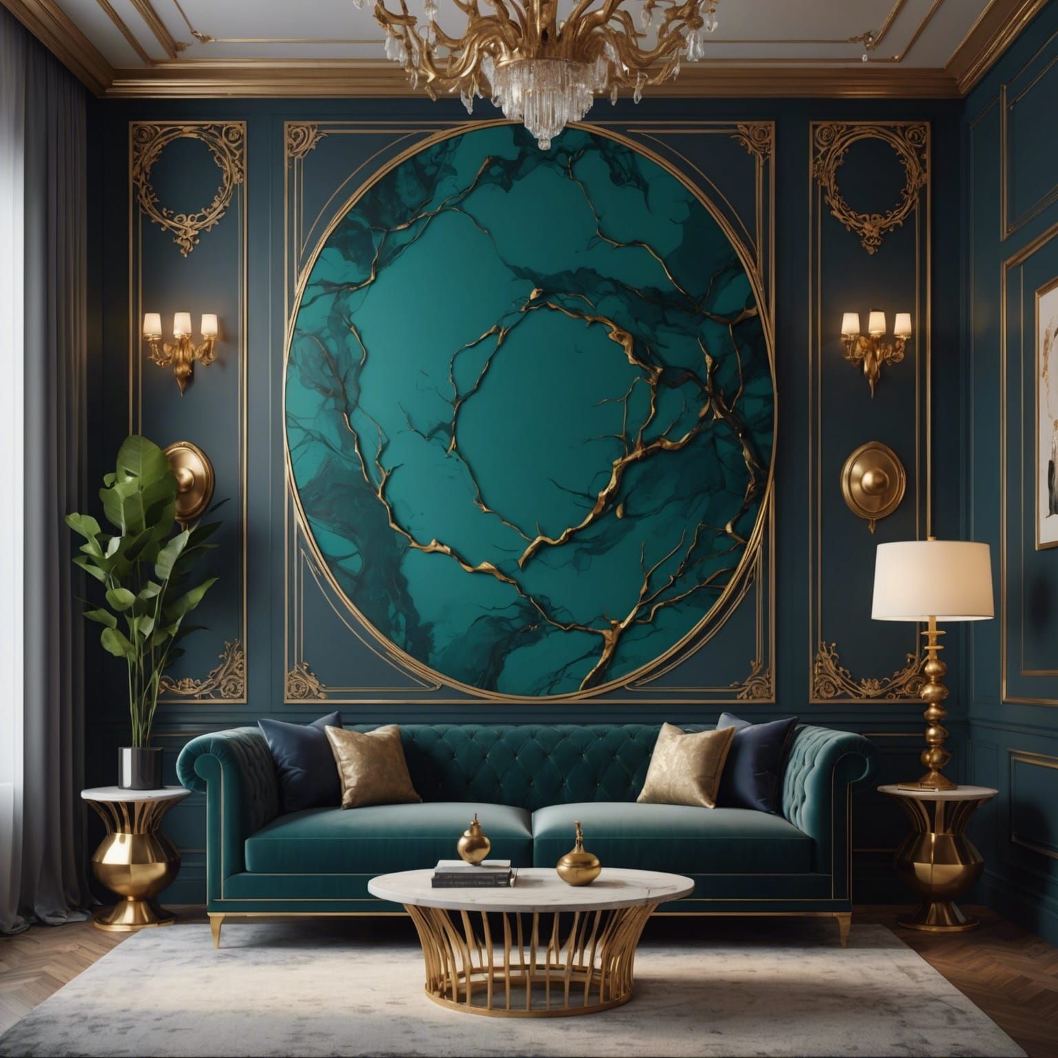 Luxury Interior Design Room Wall Mockup in Matte Painting