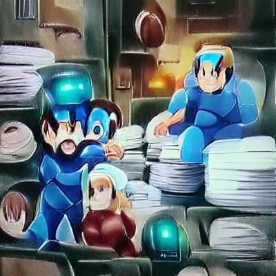 Dynamic Robot Character in Anime Style