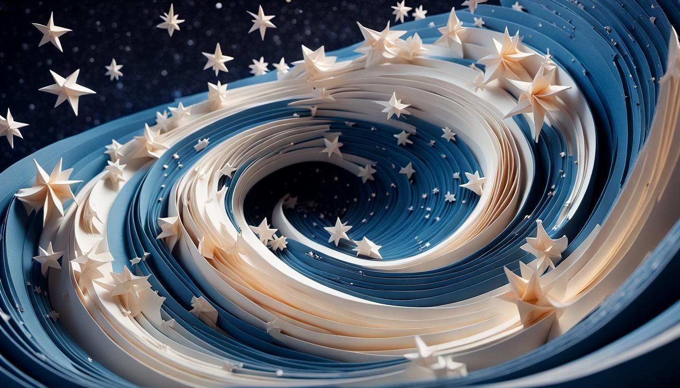 Papercraft Stars in Cosmic Maelsrom