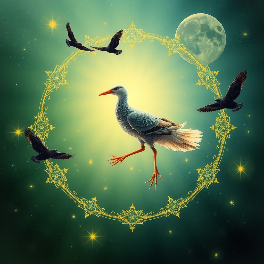 Entangled Cosmic Wave in Abstract Style