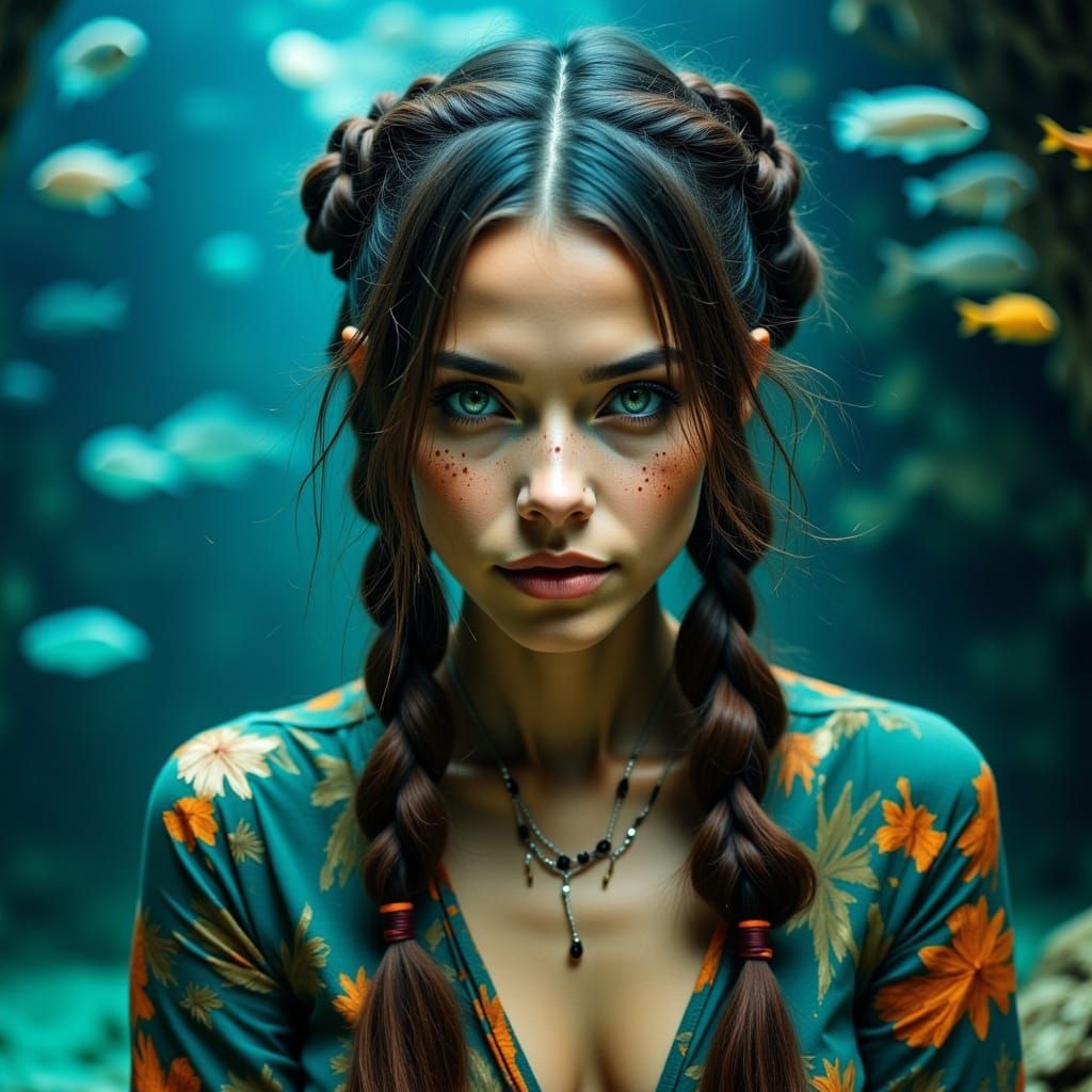 Eva Mendes as Rosario Dawson in Aquarium Setting