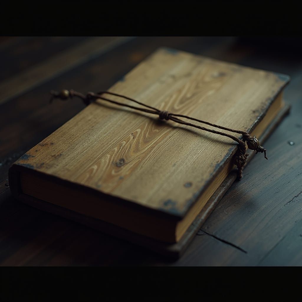 Epic Wood Binding in Dark Cinematic Style