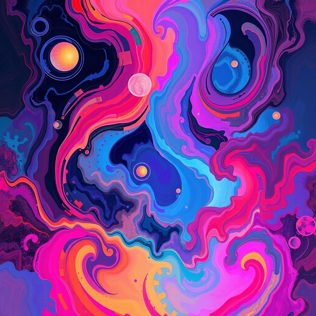 Dreamlike Scene in Rothko, Schiele, and Thorp Styles