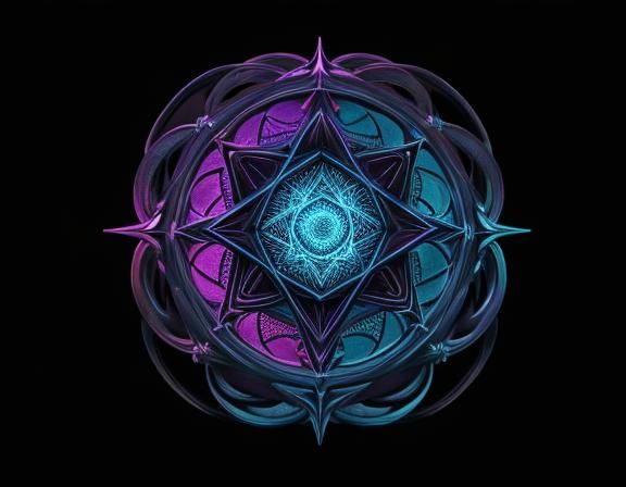 Surreal Mechanic Elf in Neon Abyss