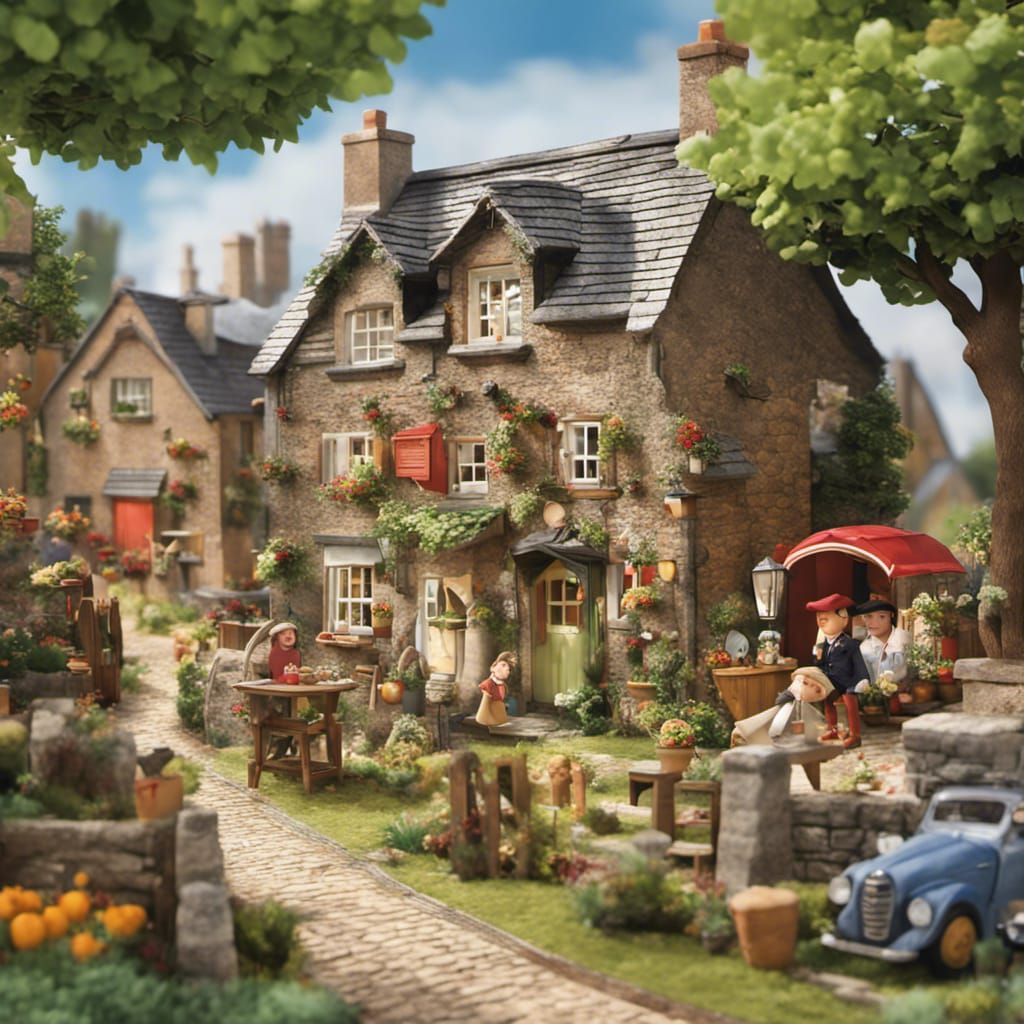 Charming Countryside Village in Postman Pat Style