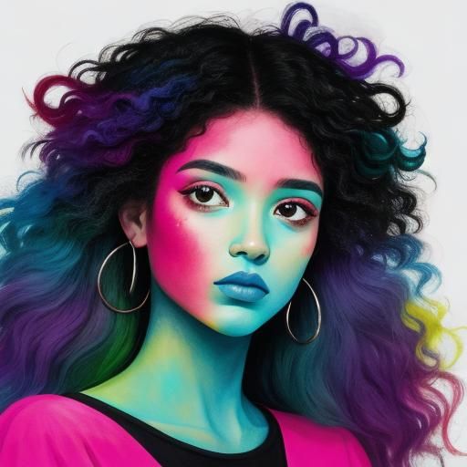 Colorful Woman Portrait