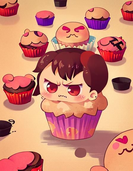 Angry Kawaii Muffin
