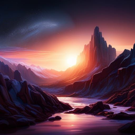 Epic Galaxy Digital Matte Painting