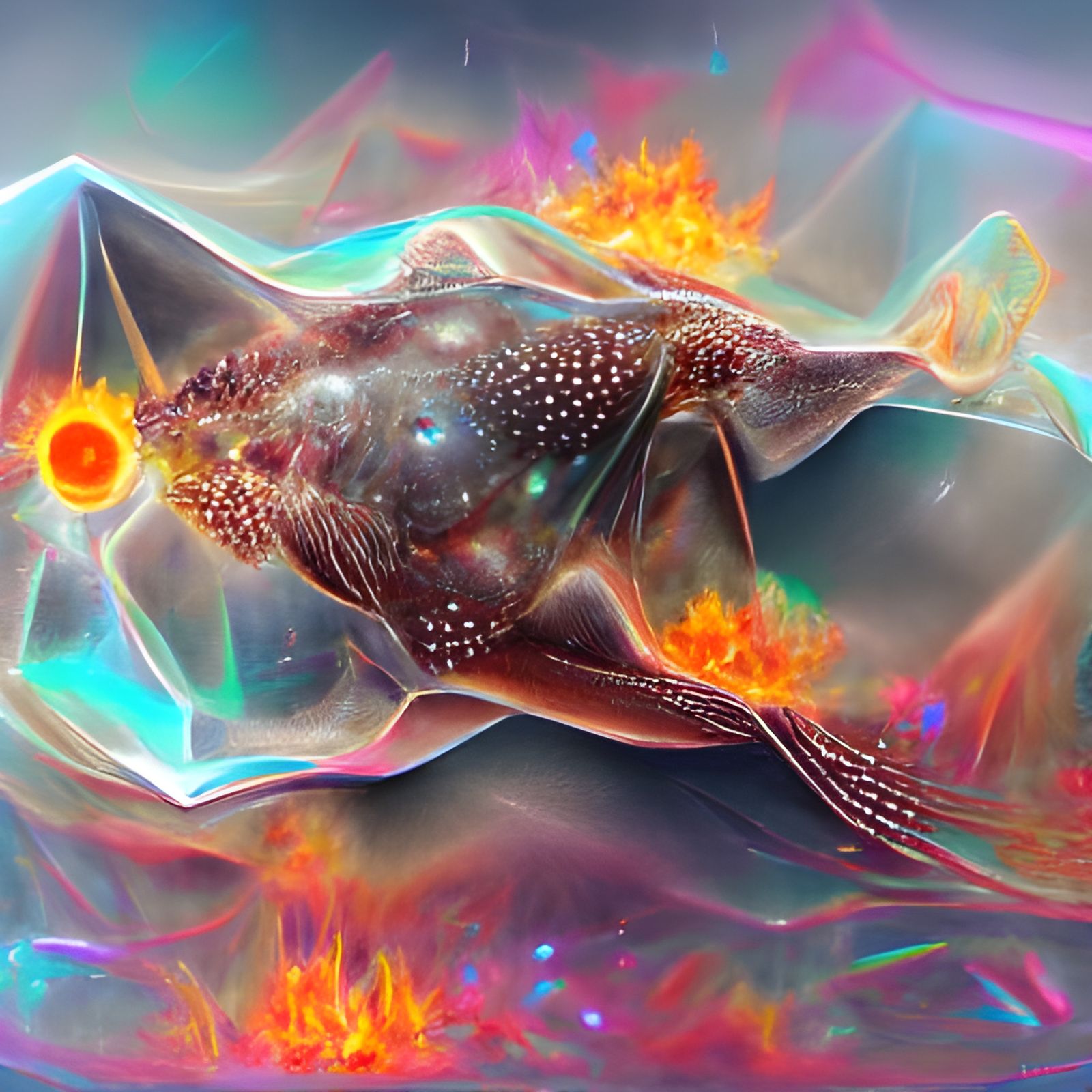 Holographic Cosmic Scorching Ray Illustration