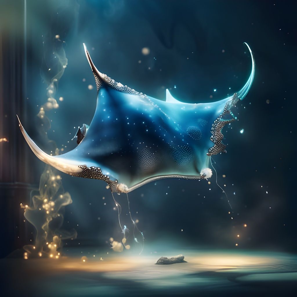 Glass Manta Ray in Water