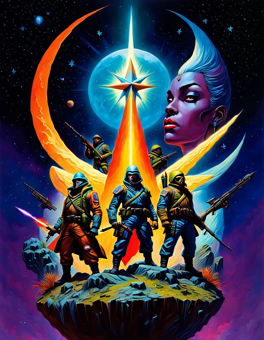 Guerilla Freedom Fighters in Cosmic Fantasycore Style