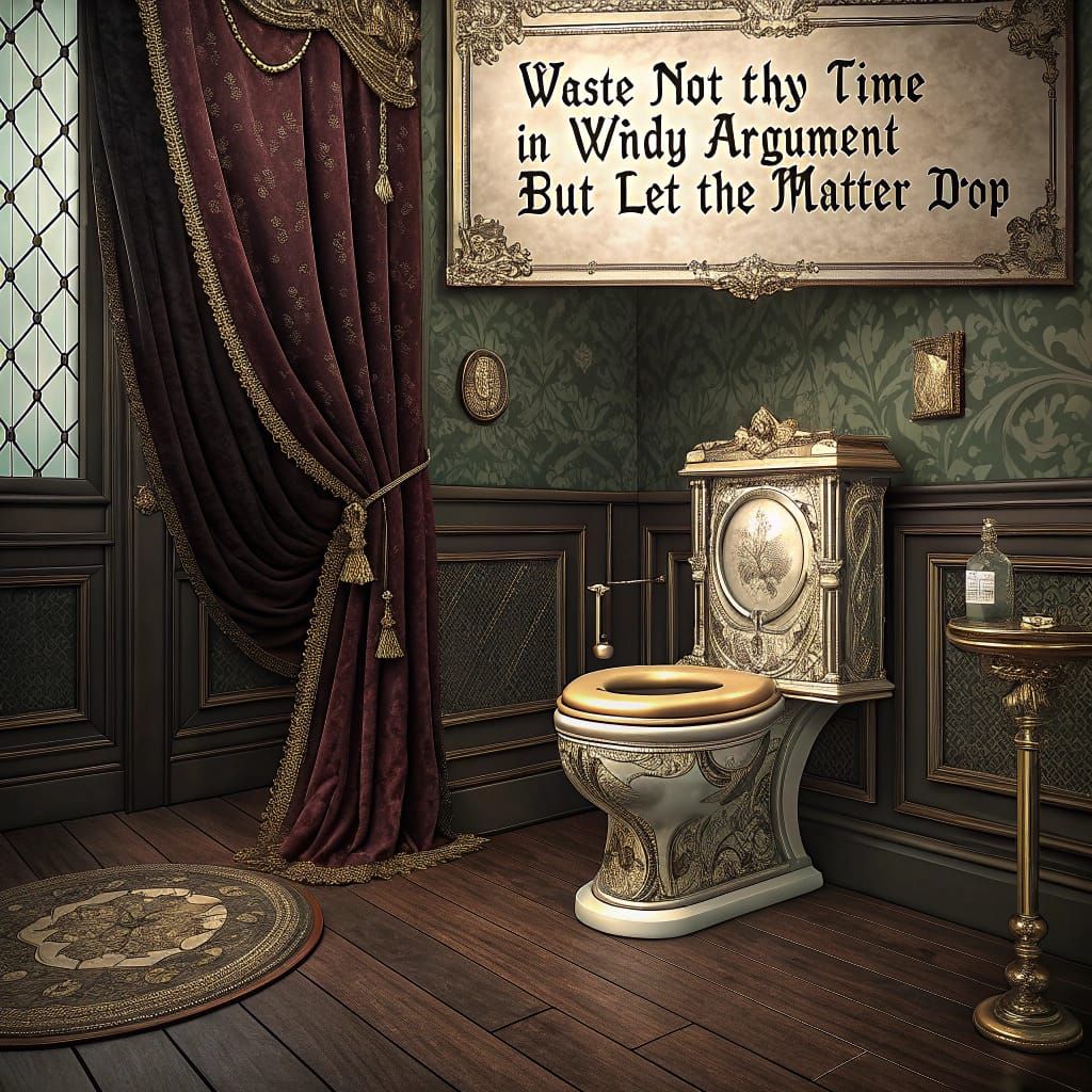 Luxurious Baroque Toilet Suite in Antique Style