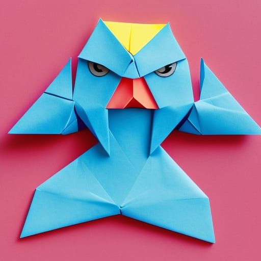 Origami Superhero Papercraft in 8K Resolution