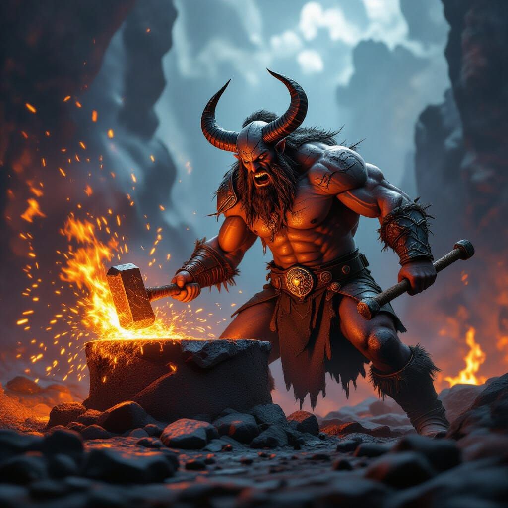 Nephilim Blacksmith at Lava Forge