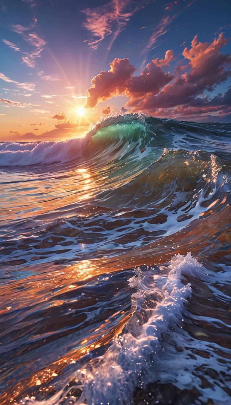 Breathtaking Sunrise Over Ocean in Astral Style