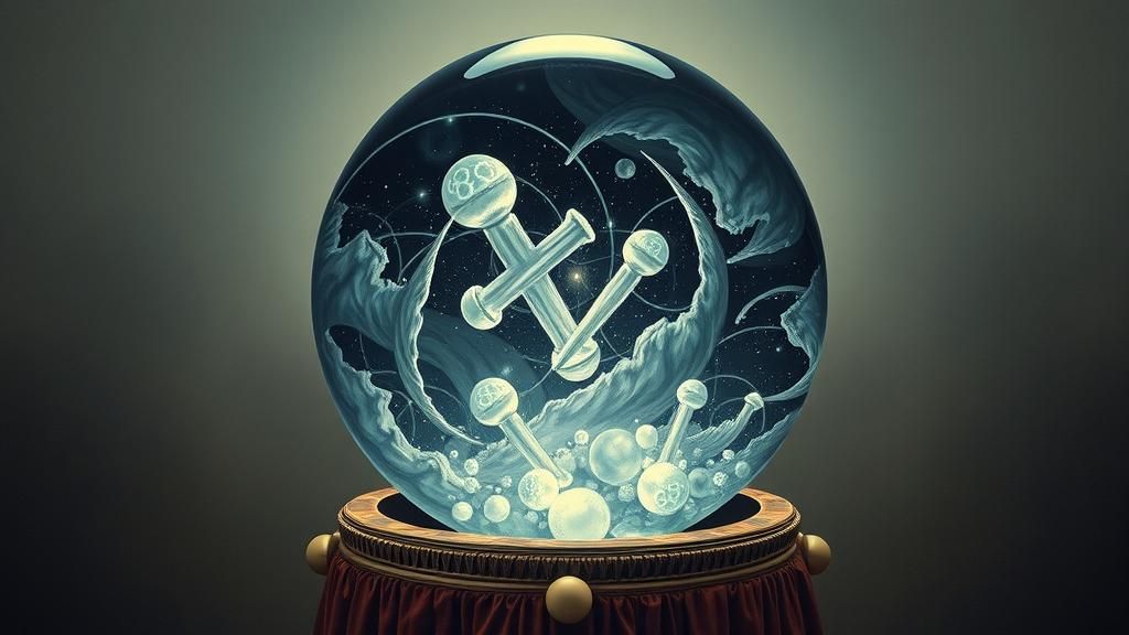 Eerie Crystal Ball: Surreal Visions in Automatism Style