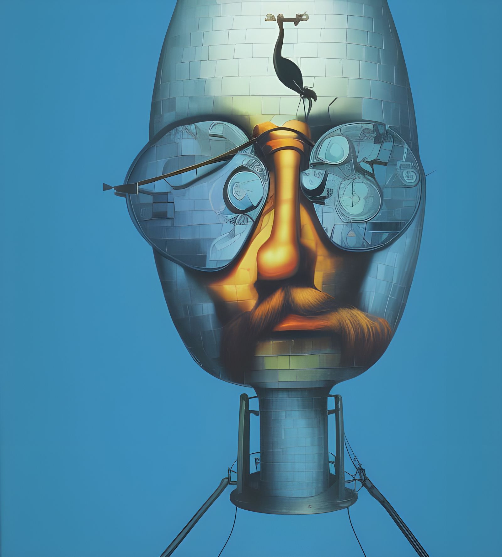 Abstract Folk Singers in a Surreal Landscape