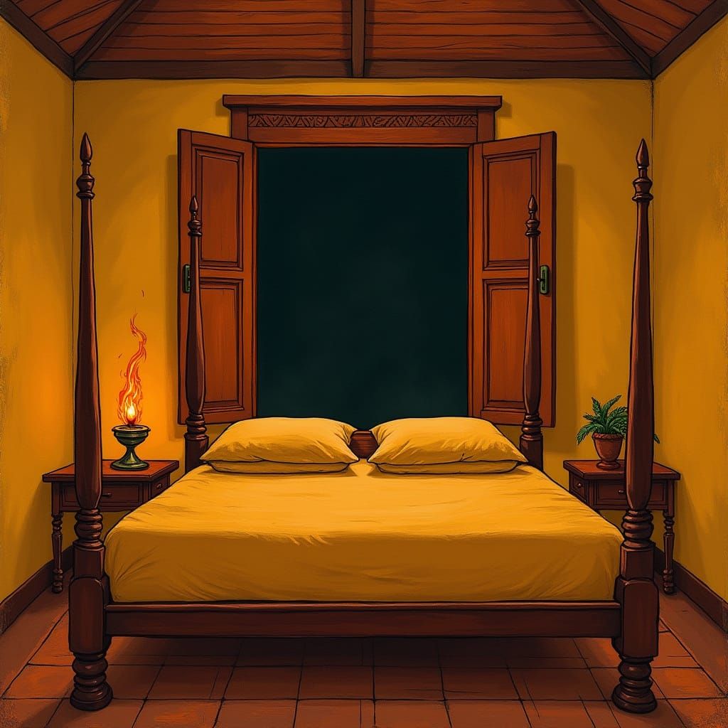 Kerala House Interior in Traditional Indian Style