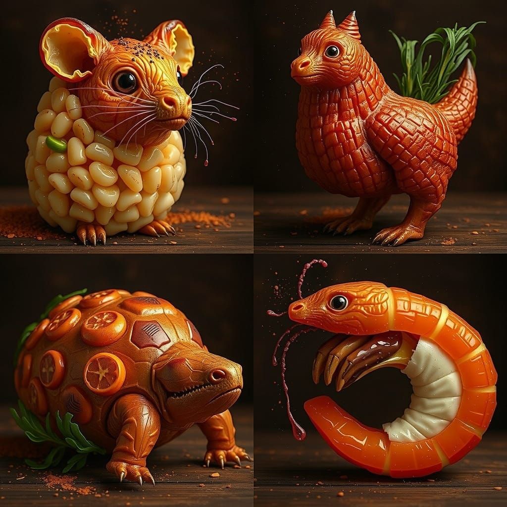 Magical Food Creatures by Vegetarian Wizards