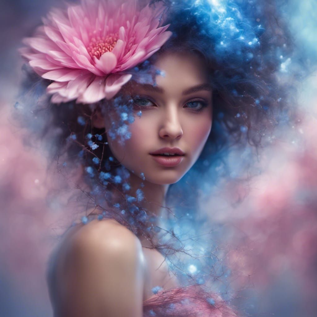 Mystical Glowing Flower in Professional Photography Style