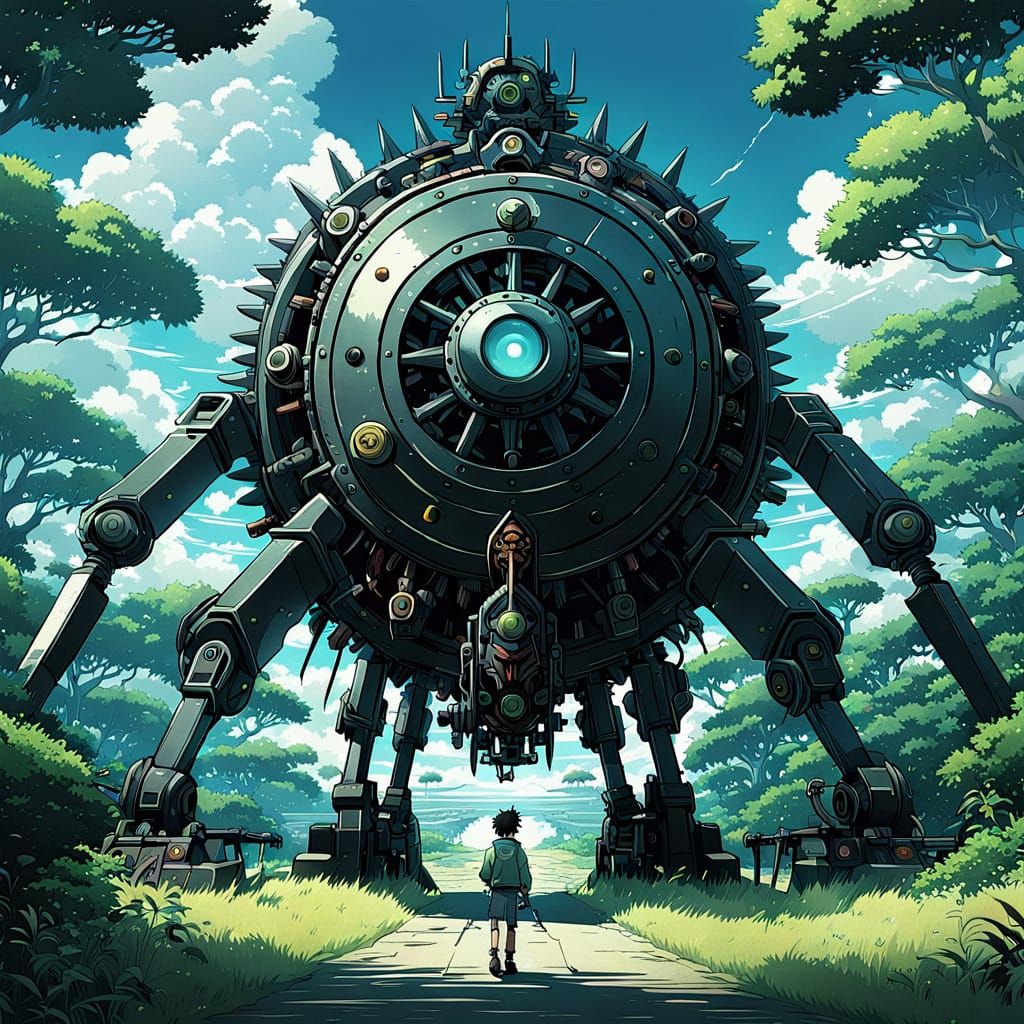 Rick Sanchez Mecha Crowhorse Anime Art