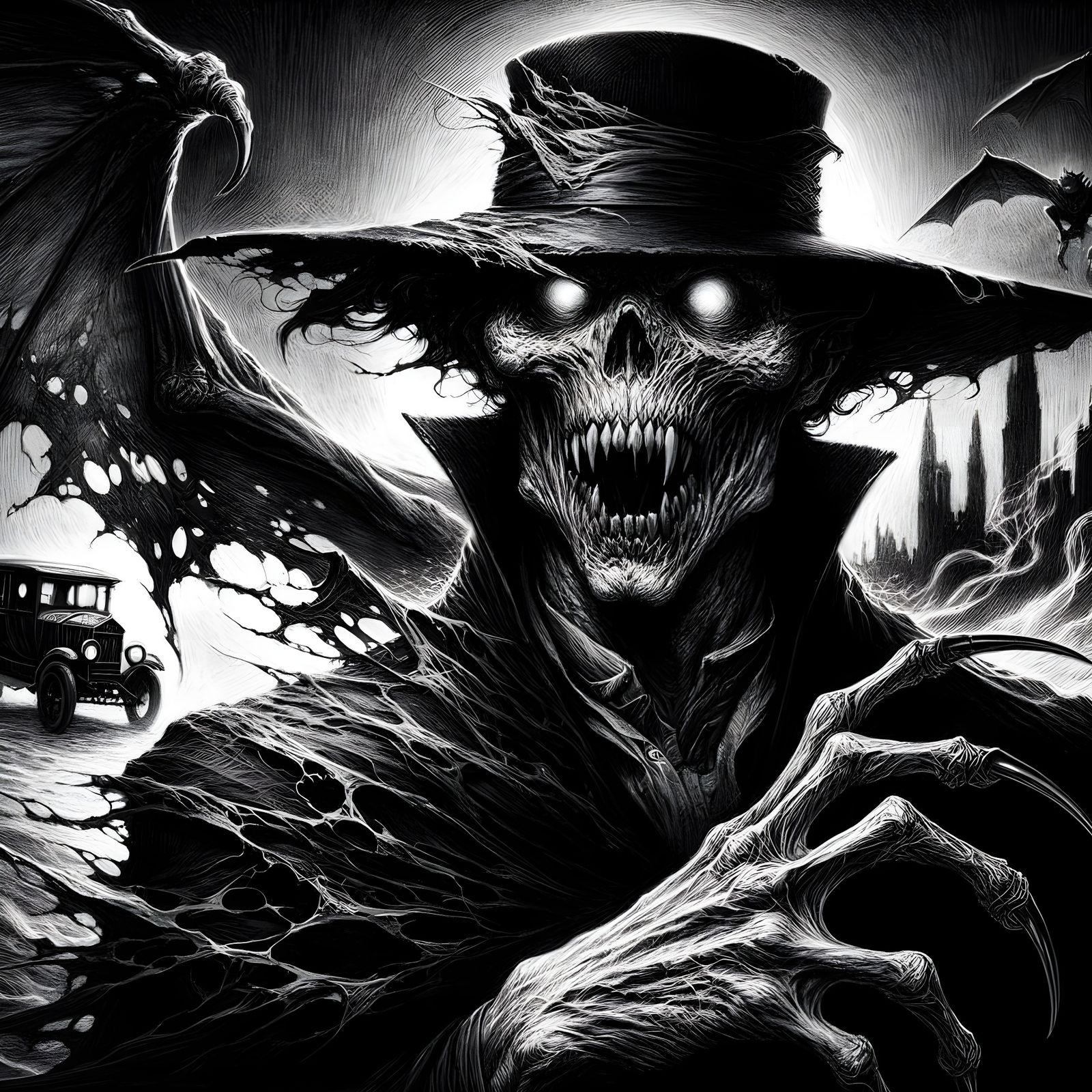 Nosferatu: The Eternal Stalker in Art Nouveau Style