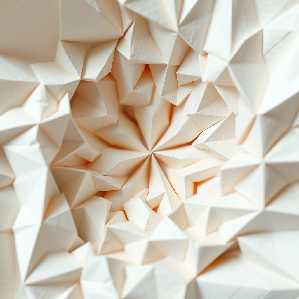 Origami Paper Sculpture in Dreamy Aesthetic