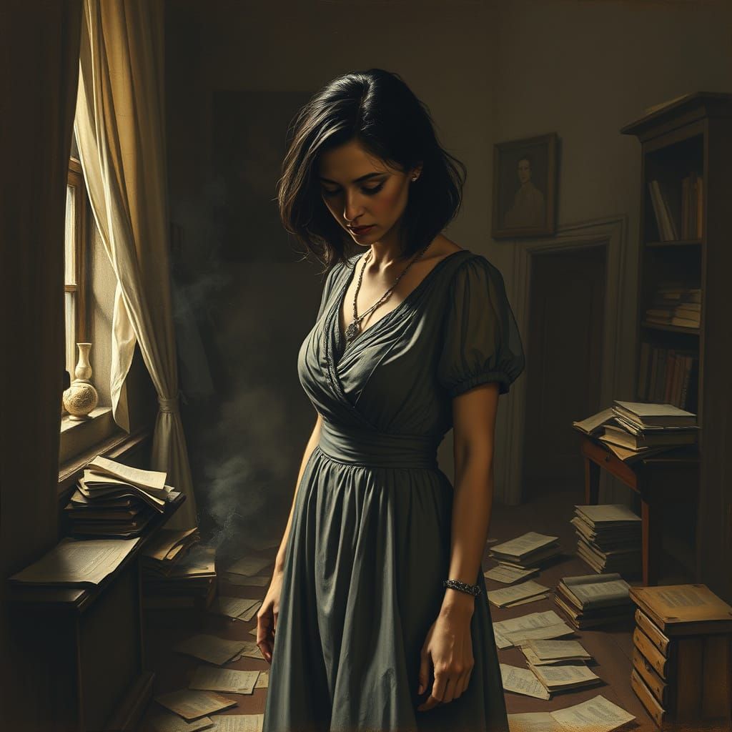 A Lonely Figure Lost in Memories