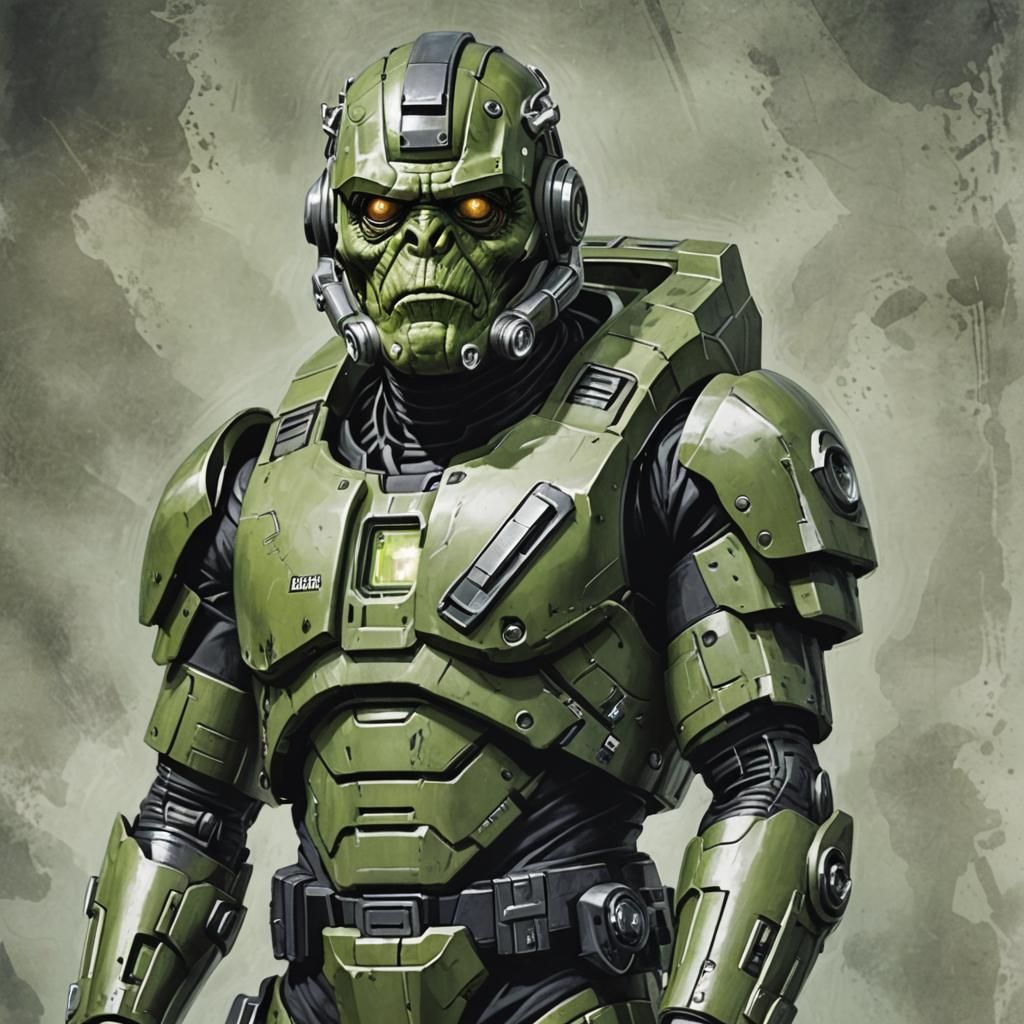 Frankenstein Dressed as Master Chief