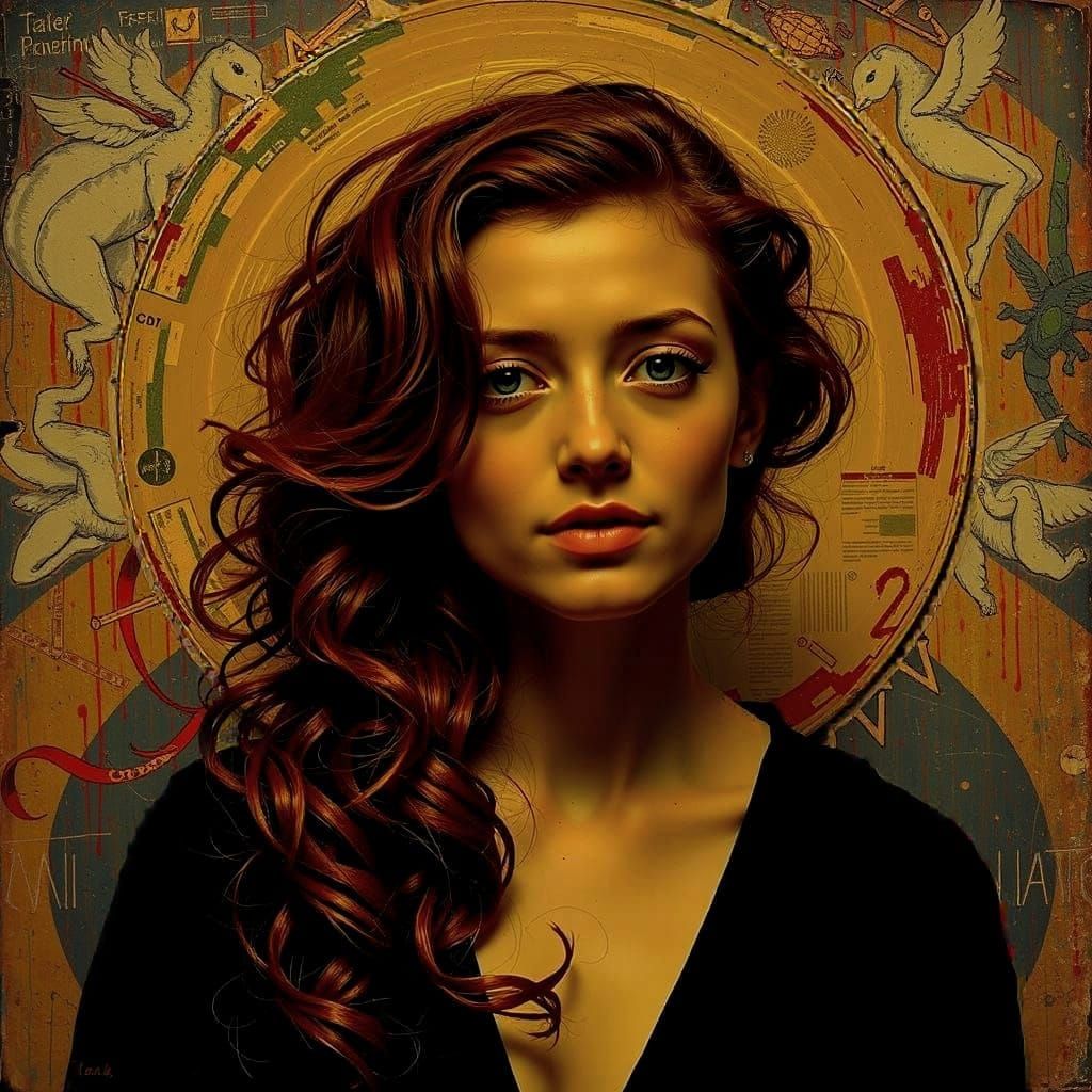 Abstract Swirls of Red Tones