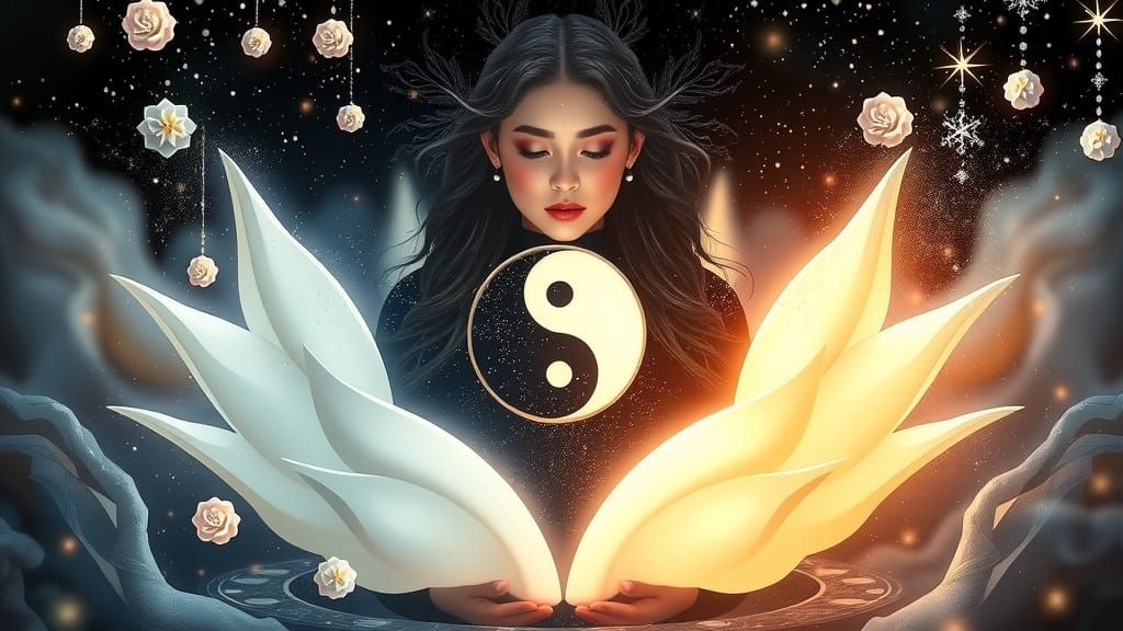 Harmonious Yin-Yang Birthday Celebration in Fantasy Style