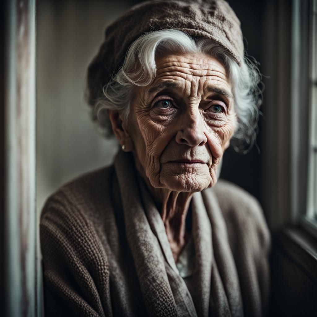 Elegant Victorian Woman Portrait in Ambient Light
