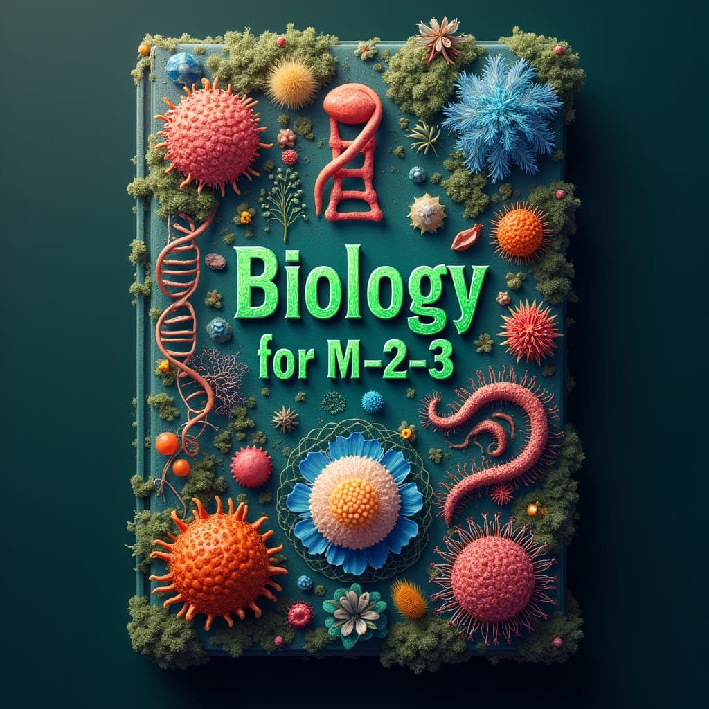 Biology Book Cover With Fantastical Illustrations