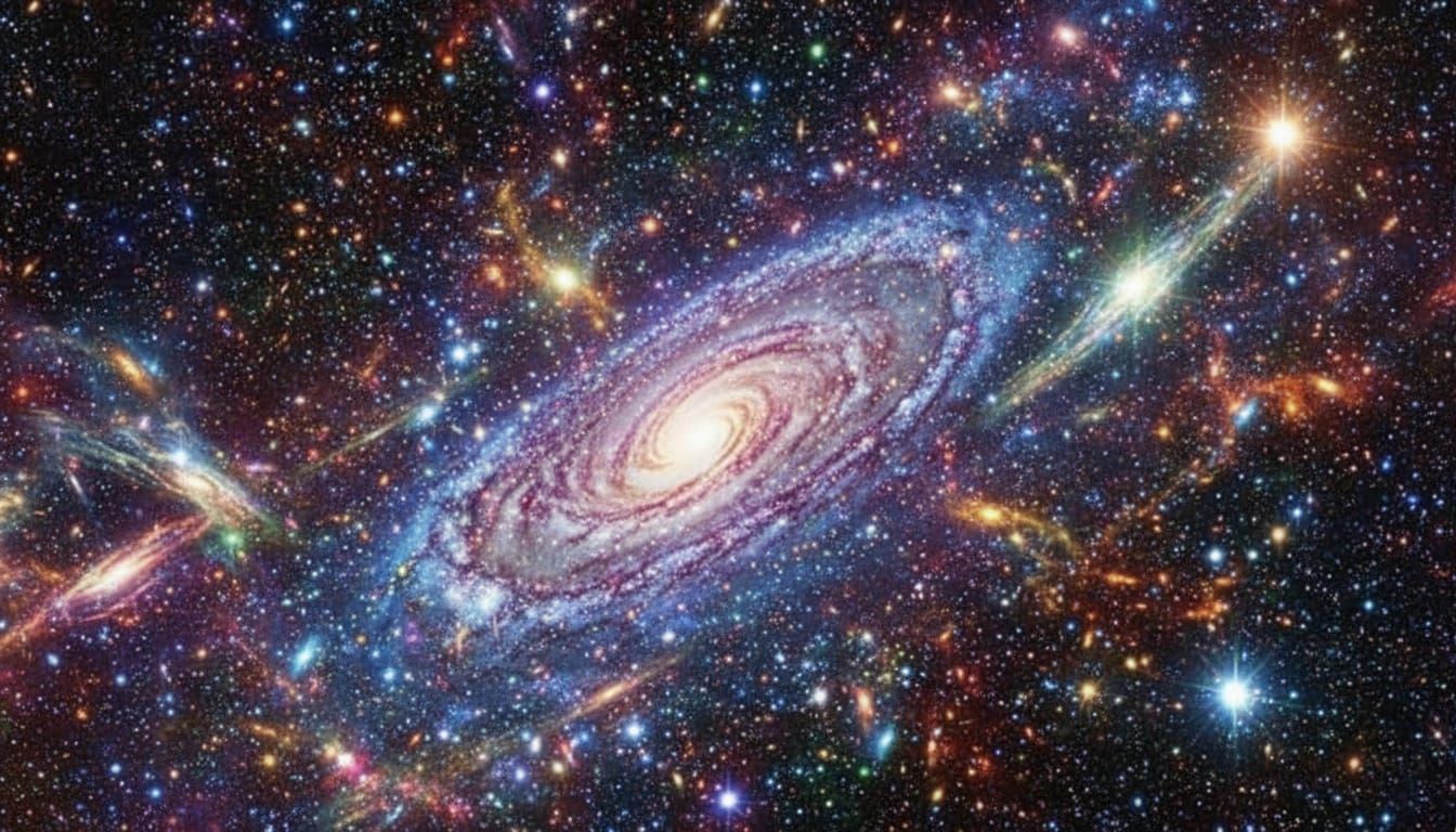 Expansive Galactic Cosmic Astral Dyson Swarm Digital Matte P...